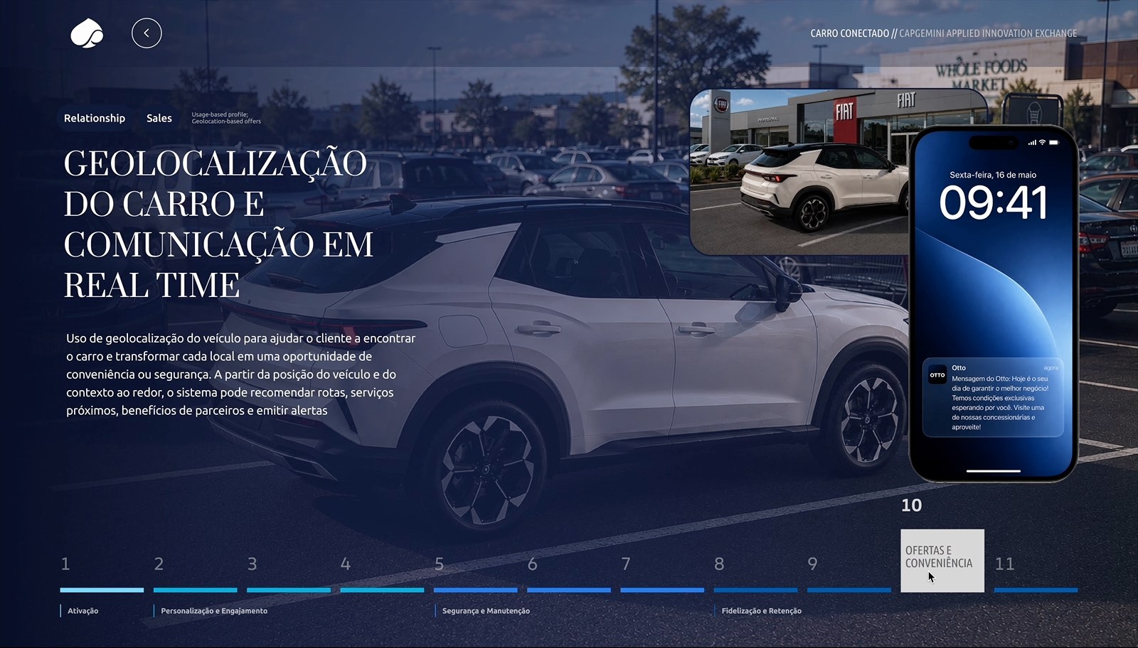 Real-time vehicle location and communication use case.